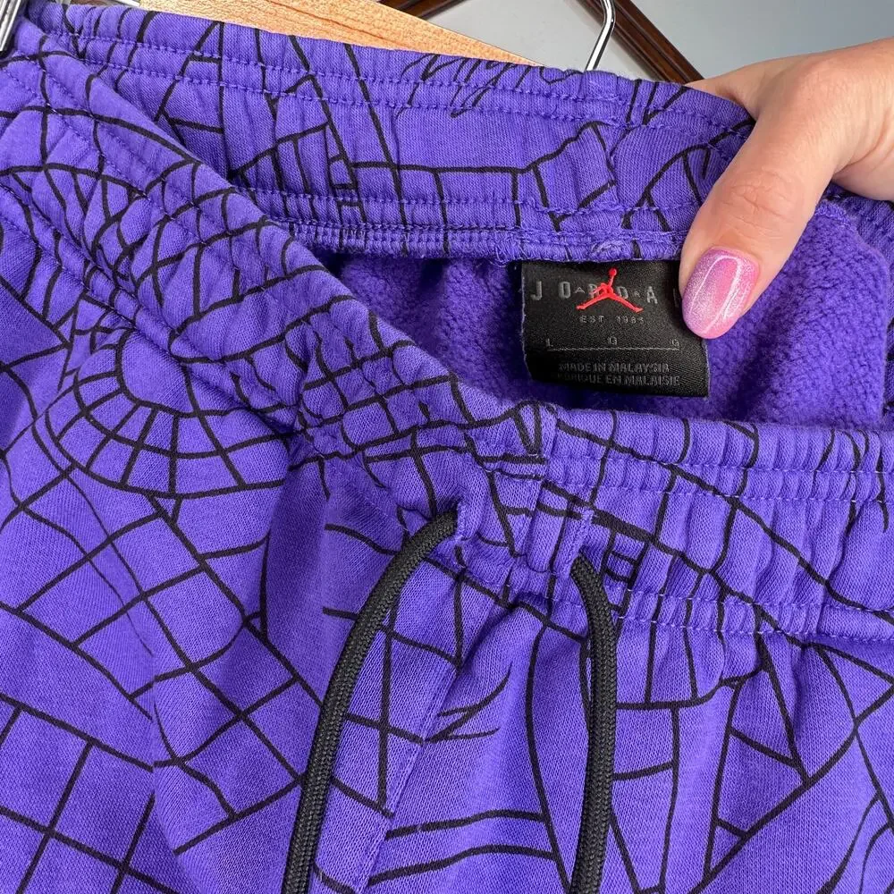 Jordan Purple Geometic Brooklyn Fleece Joggers